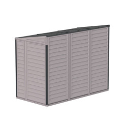 Abri de jardin gris en PVC 2,94m² - adossable - Sidemate - Duramax