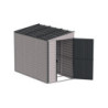 Abri de jardin gris en PVC 2,94m² - adossable - Sidemate - Duramax