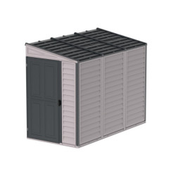 Abri de jardin gris en PVC 2,94m² - adossable - Sidemate - Duramax