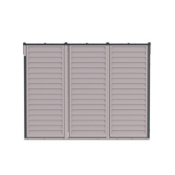 Abri de jardin gris en PVC 2,94m² - adossable - Sidemate - Duramax
