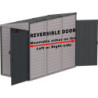 Abri de jardin gris en PVC 2,94m² - adossable - Sidemate - Duramax