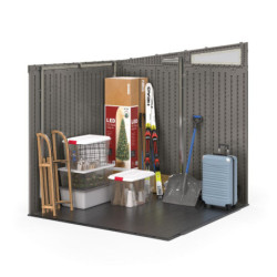 Abri en polyéthylène 25mm 4,88m² Modern gris foncé plancher SUNCAST