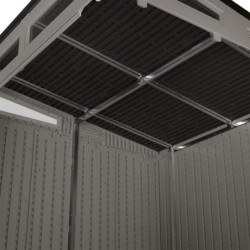 Abri en polyéthylène 25mm 4,88m² Modern gris foncé plancher SUNCAST