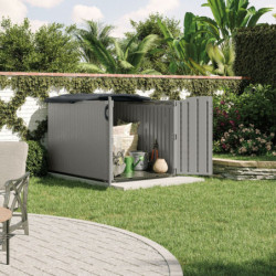 Coffre de jardin multifonctions gris  PE 35mm 2800L + plancher SUNCAST
