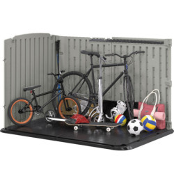 Coffre de jardin multifonctions gris  PE 35mm 2800L + plancher SUNCAST