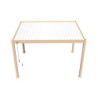 Pergola autoportante en alu col bois avec lames orientable 3x4m Ombrea