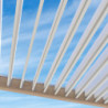 Pergola autoportante en alu col bois avec lames orientable 3x4m Ombrea
