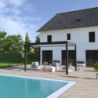 Pergola autoportante en alu noir avec lames orientable 3x4m Ombrea