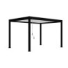 Pergola autoportante en alu noir avec lames orientable 3x4m Ombrea
