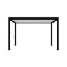 Pergola autoportante en alu noir avec lames orientable 3x4m Ombrea