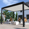 Pergola autoportante en alu noir avec lames orientable 3x4m Ombrea