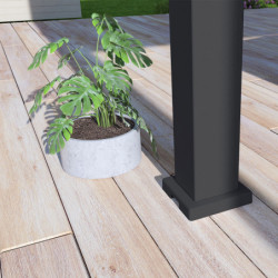 Pergola autoportante en alu noir avec lames orientable 3x4m Ombrea