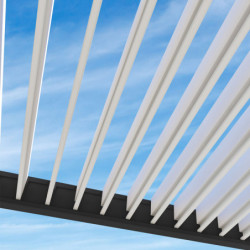 Pergola autoportante en alu noir avec lames orientable 3x4m Ombrea