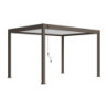 Pergola autoportante en alu taupe et lames orientable 3x4m Ombrea
