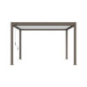 Pergola autoportante en alu taupe et lames orientable 3x4m Ombrea