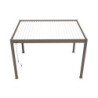 Pergola autoportante en alu taupe et lames orientable 3x4m Ombrea