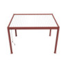 Pergola autoportante en alu rouge et lames orientable 3x4m Ombrea