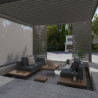 Pergola autoportante en alu gris avec lames orientable 4x4m Ombrea