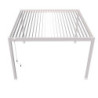 Pergola autoportante en alu blanc avec lames orientable 4x4m Ombrea