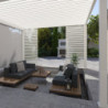 Pergola autoportante en alu blanc avec lames orientable 4x4m Ombrea