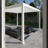 Pergola autoportante en alu blanc avec lames orientable 4x4m Ombrea