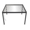 Pergola autoportante en alu gris et lames blanc orientable 4x4m Ombrea