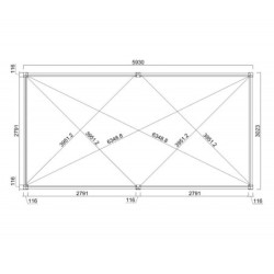 Pergola autoportante en alu gris avec lames orientable 3x6m Ombrea