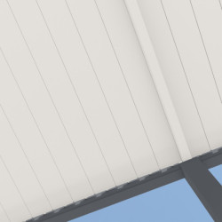Pergola autoportante en alu gris avec lames orientable 3x6m Ombrea