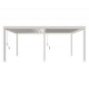 Pergola autoportante en alu blanc avec lames orientable 4x6m Ombrea