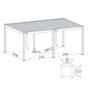 Pergola autoportante en alu blanc avec lames orientable 4x6m Ombrea