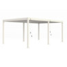 Pergola autoportante en alu blanc avec lames orientable 4x6m Ombrea