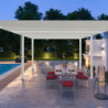 Pergola autoportante en alu blanc avec lames orientable 4x6m Ombrea