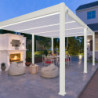 Pergola autoportante en alu blanc avec lames orientable 4x6m Ombrea