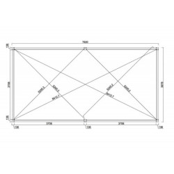 Pergola autoportante en alu gris avec lames orientable 4x8m Ombrea
