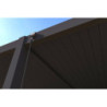 Pergola autoportante en alu gris avec lames orientable 4x8m Ombrea