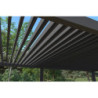 Pergola autoportante en alu gris avec lames orientable 4x8m Ombrea