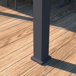 Pergola autoportante en alu gris avec lames orientable 4x8m Ombrea