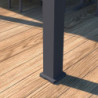 Pergola autoportante en alu gris avec lames orientable 4x8m Ombrea