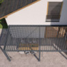 Pergola adossée en alu anthracite avec lames orientable 3x6m Ombrea