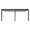 Pergola adossée en alu anthracite avec lames blanches 3x6m Ombrea