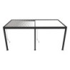 Pergola adossée en alu anthracite avec lames blanches 3x6m Ombrea