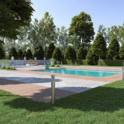 Pergola adossée en alu anthracite avec lames orientable 4x6m Ombrea