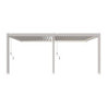 Pergola adossée en alu blanc avec lames orientable 4x6m Ombrea