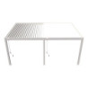 Pergola adossée en alu blanc avec lames orientable 4x6m Ombrea