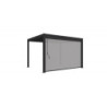Pergola autoportante en alu gris avec store gris 4m - 3x4m Ombrea