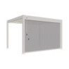 Pergola autoportante 3x4m en alu blanc avec store 4m blanc Ombrea