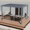 Pergola motorisée en alu gris avec lames orientable 3x4m Ombrea