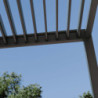 Pergola motorisée en alu gris avec lames orientable 3x4m Ombrea