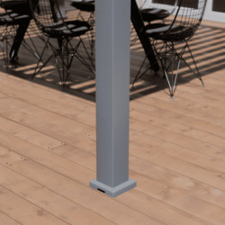 Pergola motorisée en alu gris avec lames orientable 3x4m Ombrea