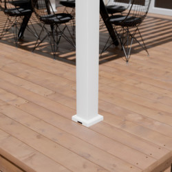 Pergola motorisée en alu blanc avec lames orientable 3x4m Ombrea